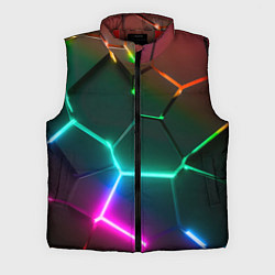Мужской жилет Радужный градиент неоновые геометрические плиты