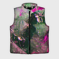 Мужской жилет Абстрактные краски и силуэты, цвет: 3D-черный