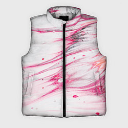 Мужской жилет Красные разводы, цвет: 3D-светло-серый