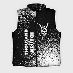Мужской жилет Thousand Foot Krutch и рок символ на темном фоне, цвет: 3D-черный