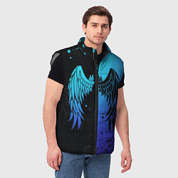 Мужской жилет Крылья инь янь, цвет: 3D-светло-серый — фото 2