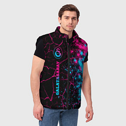 Мужской жилет Galatasaray - neon gradient: по-вертикали, цвет: 3D-черный — фото 2