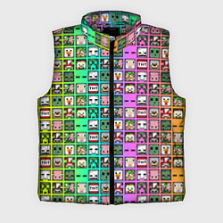 Мужской жилет Minecraft characters neon, цвет: 3D-светло-серый