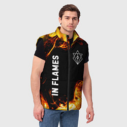 Мужской жилет In Flames и пылающий огонь, цвет: 3D-черный — фото 2