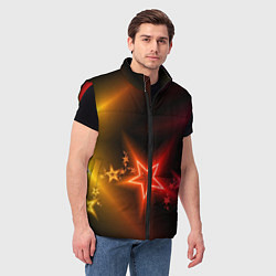 Мужской жилет Звёзды с неоновым свечением, цвет: 3D-красный — фото 2