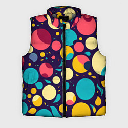 Мужской жилет Яркие позитивные кружочки, цвет: 3D-светло-серый