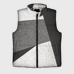 Мужской жилет Белые и серые полосы на поверхности с блёстками, цвет: 3D-светло-серый