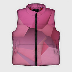 Мужской жилет Розовые геометрические фигуры, цвет: 3D-красный