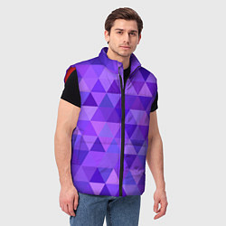 Мужской жилет Фиолетовые фигуры, цвет: 3D-красный — фото 2