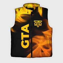 Мужской жилет GTA - gold gradient: надпись, символ, цвет: 3D-черный