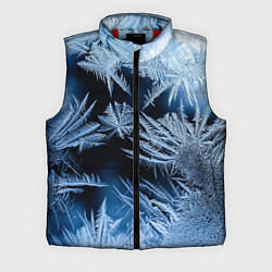 Мужской жилет Морозный узор на стекле, цвет: 3D-красный