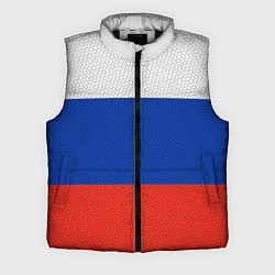 Мужской жилет Триколор - флаг России плетёный