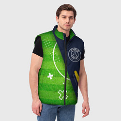 Мужской жилет PSG football field, цвет: 3D-черный — фото 2