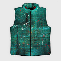 Мужской жилет Светло-зелёный туман, краски и царапины