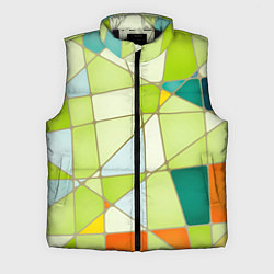 Мужской жилет Абстрактный салатовый стеклянный паттерн