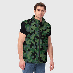 Мужской жилет Камуфляж WW2 Tropics Verdant, цвет: 3D-черный — фото 2