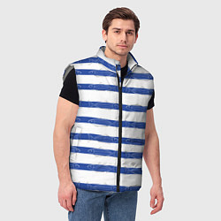 Мужской жилет Рыбы в полоску, цвет: 3D-светло-серый — фото 2