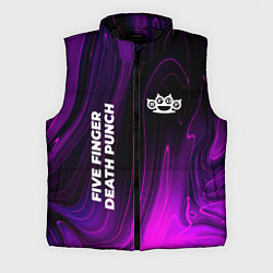 Мужской жилет Five Finger Death Punch violet plasma, цвет: 3D-черный