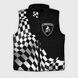 Мужской жилет Lamborghini racing flag, цвет: 3D-черный
