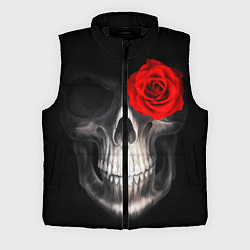 Мужской жилет Роза на черепе