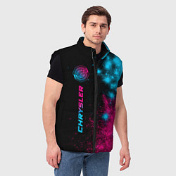 Мужской жилет Chrysler - neon gradient: по-вертикали, цвет: 3D-черный — фото 2