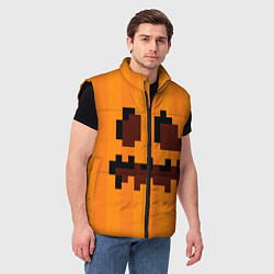 Мужской жилет Тыква - Майнкрафт - Хеллоуин, цвет: 3D-черный — фото 2