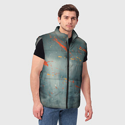 Мужской жилет Абстрактное множество костюмов в тумане и краски, цвет: 3D-светло-серый — фото 2
