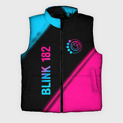 Мужской жилет Blink 182 - neon gradient: надпись, символ, цвет: 3D-черный