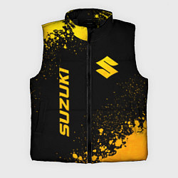 Мужской жилет Suzuki - gold gradient: надпись, символ