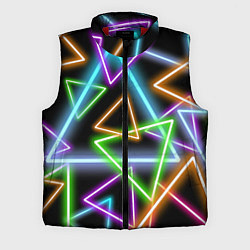 Мужской жилет Неоновые треугольники - текстура