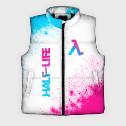Мужской жилет Half-Life neon gradient style: надпись, символ, цвет: 3D-черный
