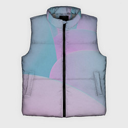 Мужской жилет Розовые и голубые волны, цвет: 3D-светло-серый