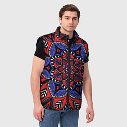 Мужской жилет Мандала в цветах триколора, цвет: 3D-черный — фото 2