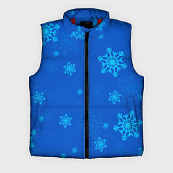 Мужской жилет Снежинки - синий