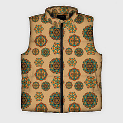 Мужской жилет Мандалы на бежевом фоне