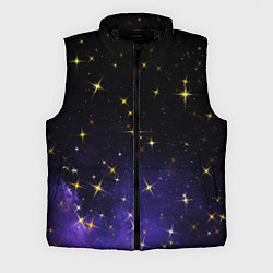 Мужской жилет Сияющие звёзды вселенной, цвет: 3D-черный