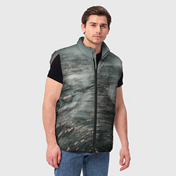Мужской жилет Абстрактная закрученная тьма и туман, цвет: 3D-светло-серый — фото 2