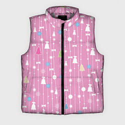 Мужской жилет Розовый новый год, цвет: 3D-светло-серый