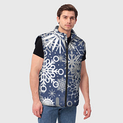 Мужской жилет Волшебный снегопад, цвет: 3D-черный — фото 2