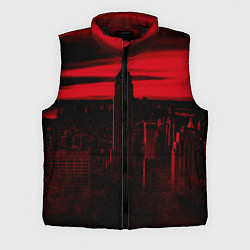 Мужской жилет Город в красном цвете