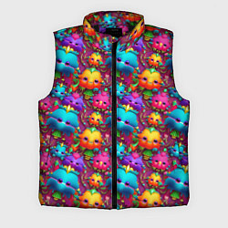 Мужской жилет Паттерн веселые Маленькие Монстры, цвет: 3D-черный