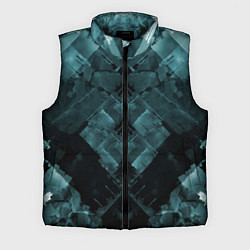 Мужской жилет Голубые и чёрные полоски, цвет: 3D-черный