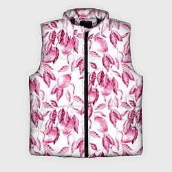 Мужской жилет Лимоны в розовом монохроме - паттерн, цвет: 3D-черный