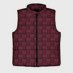 Мужской жилет Паттерн из красных линий, цвет: 3D-черный