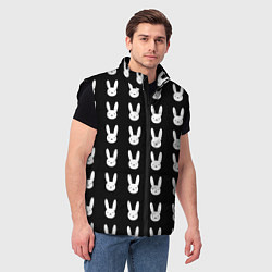 Мужской жилет Bunny pattern black, цвет: 3D-черный — фото 2