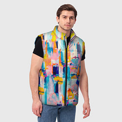Мужской жилет Живописные мазки краски, цвет: 3D-черный — фото 2