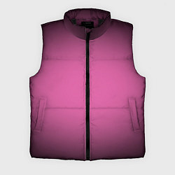 Мужской жилет Розовый фон с черной виньеткой, цвет: 3D-черный