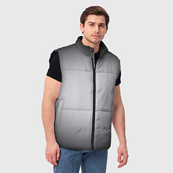 Мужской жилет Серебристый градиент, цвет: 3D-черный — фото 2