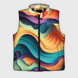 Мужской жилет Цветной рельеф, цвет: 3D-черный