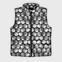 Мужской жилет Жестяные банки - вид сверху - паттерн, цвет: 3D-черный